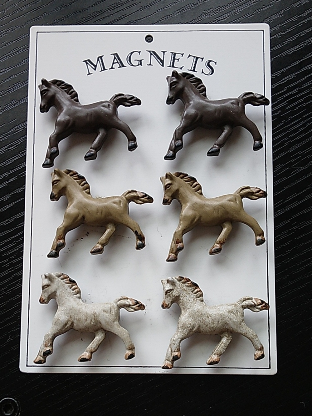 Cbk Horse Magnet Set of 6- Brown